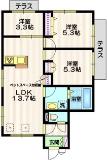 東京都世田谷区深沢1【マンション】の間取り