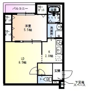 フジパレス堺大浜中町【2階】の間取り