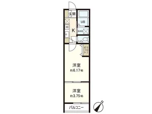 Azul八木山I【2階】の間取り