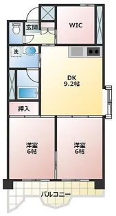 クレアフジモト【5階】の間取り
