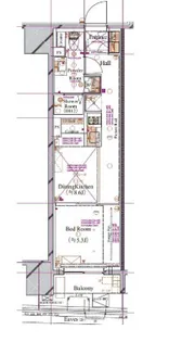 1DKの間取り画像