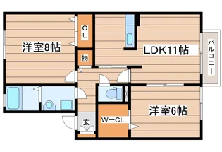 ラルーナ【2階】の間取り