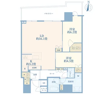 パークタワー晴海【28階】の間取り