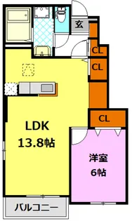 茨城県筑西市下川島【アパート】の間取り