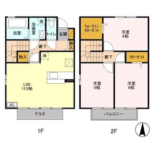 群馬県太田市南矢島町【一戸建】の間取り