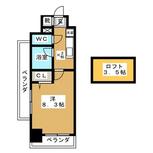 現代ハウス新栄【11階】の間取り