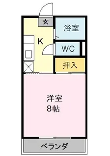 岐阜県岐阜市古市場【アパート】の間取り