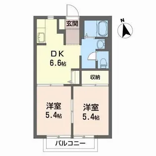 フレグランス伊藤 A【1階】の間取り