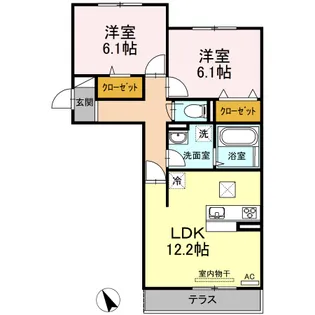 暁雲【1階】の間取り