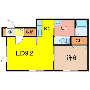 1LDKの間取り画像