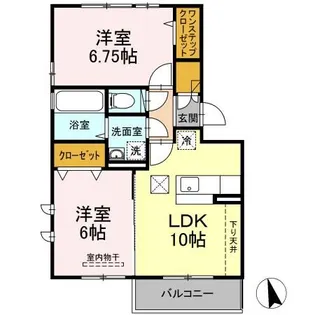 ブランシェコートIII NORTH【2階】の間取り