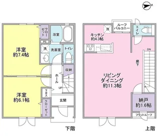 東京都杉並区浜田山4【一戸建】の間取り