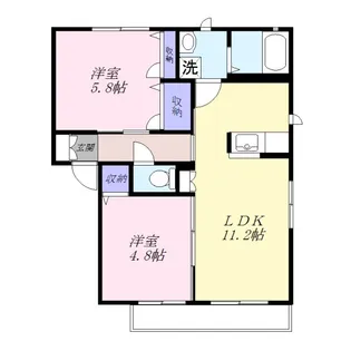 パルテール1号館【1階】の間取り