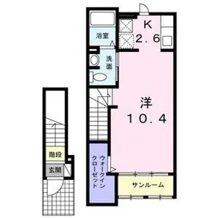 ベルメゾンK【2階】の間取り