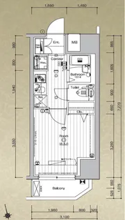 メイクスデザイン住吉IV【8階】の間取り