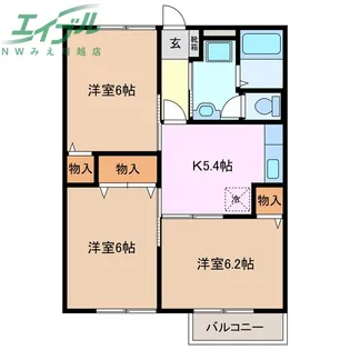 エクセルタウンI【2階】の間取り