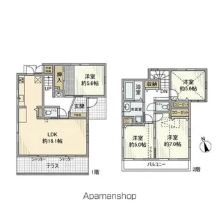 東京都調布市布田5【一戸建】の間取り