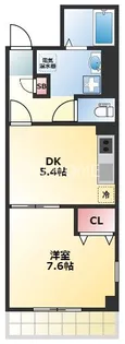 1DKの間取り画像