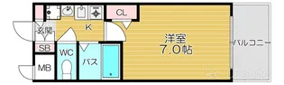 大阪府大阪市天王寺区東高津町【マンション】の間取り