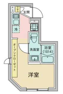 1Rの間取り画像