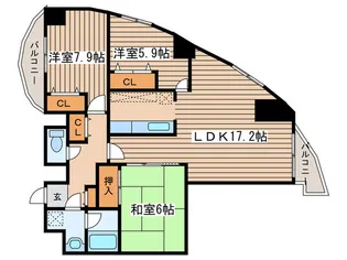 コーポラススプレンダー【6階】の間取り