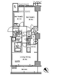 東京都江東区豊洲1【マンション】の間取り