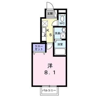 ミッドレジデンス角田【1階】の間取り