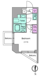 クレヴィアリグゼ北品川IIステーションコート【2階】の間取り