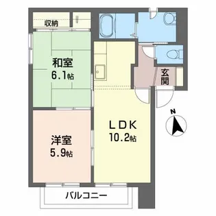 メゾンド・ウィッシュ A【1階】の間取り