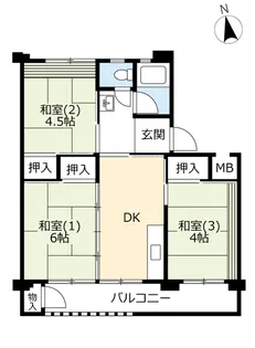 UR武里【1階】の間取り