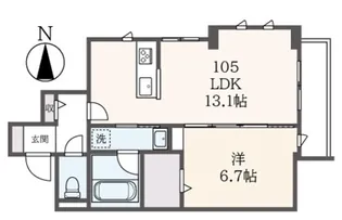 ダイワフラットIII【1階】の間取り