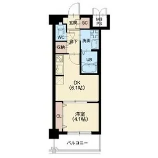 スプランディッド新大阪EAST【3階】の間取り