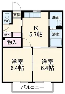 ドミール E【1階】の間取り