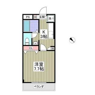 KURADO片柳【3階】の間取り