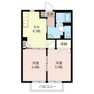 クレストコート【2階】の間取り