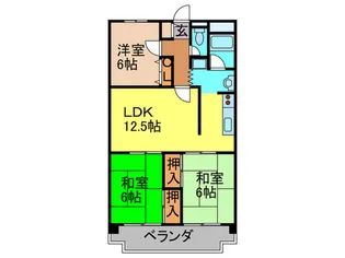 篠崎マンション【1階】の間取り