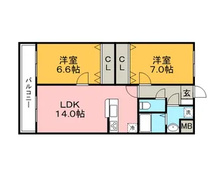 シェトワ【3階】の間取り