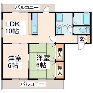 ハーベストパレス【1階】の間取り