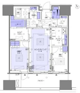 麻布台ヒルズレジデンスB【9階】の間取り