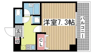 アスティオス湊川【5階】の間取り