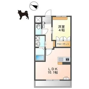 キャトルセゾン【2階】の間取り