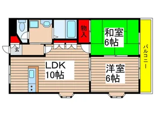 リバーサイド参番館【2階】の間取り