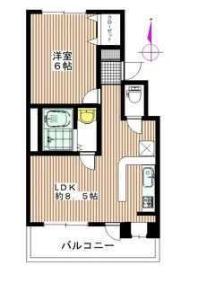 中銀新青木公園マンション8号棟【2階】の間取り