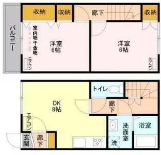 メゾネット・アミ【1階】の間取り