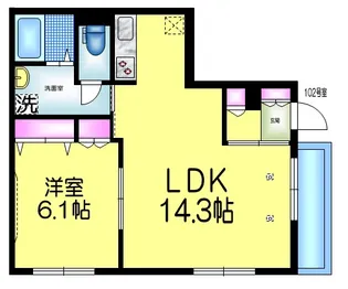 千葉県八千代市八千代台南2【マンション】の間取り