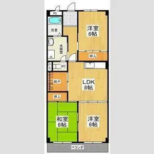 ライム ヴィラ【6階】の間取り