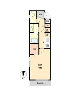 シャトーライフ平塚II【1階】の間取り