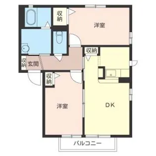 ベル・ドミールB【1階】の間取り