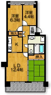 サーン・レイ【2階】の間取り