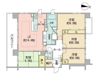 桂和レジデンス円山桜【5階】の間取り